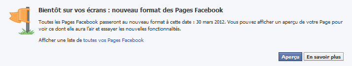 aperçu nouvelle version facebook