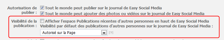 autorisation de publier Facebook