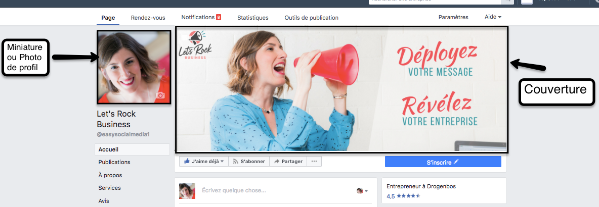 page facebook entreprise