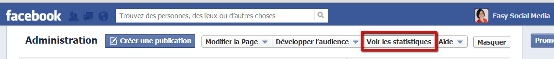 accéder à votre module statistique Facebook 