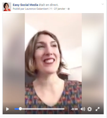 Live vidéo Facebook